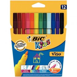 BIC Kids Visacolor XL Feutres de Coloriage à Pointe Large - Rouge