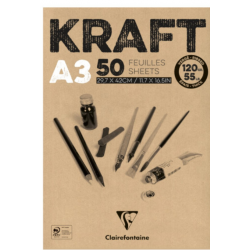 Bloc kraft brun A3