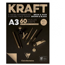 Bloc Kraft Noir A3