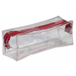 Trousse transparente Rouge