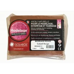 Pain de 1.5Kg d'argile Rouge